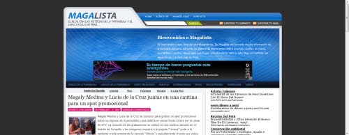 Blog de la Farándula Peruana - Magalista. Captura de pantalla del blog magalista.com.pe