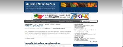 Blog Medicina Naturista Perú Captura de pantalla del blog medicina-naturista-peru.com