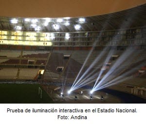 Iluminación interactiva en el Estadio Nacional