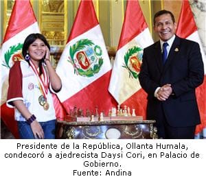 Deysi Cori y Presidente Ollanta Humala