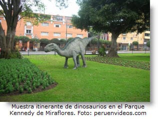 Hasta el 10 de octubre hay exhibición de réplicas de dinosaurios en Parque Kennedy.