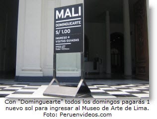 MALI entrada 1 sol Con "Dominguearte" visita el Museo de Arte de Lima a un nuevo sol - Noticias