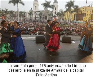 dia de la canción criolla en la Plaza de Armas de Lima - noticias