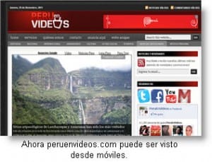 Portada de Peruenvideos - Blog de noticias positivas del Perù Ahora peruenvideos.com puede ser visto desde tu Smartphone