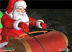 V iaje de Papa Noel, Google Earth, google Maps - noticias