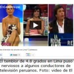 Temblor de 4.8 grados en Lima hizo “trastabillar” a Jessica Tapia