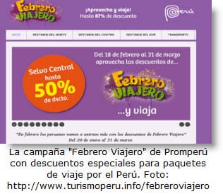 Web Febrero Viajero de Promperu Sigue en marzo 2012 la campaña Febrero Viajero de Promperú