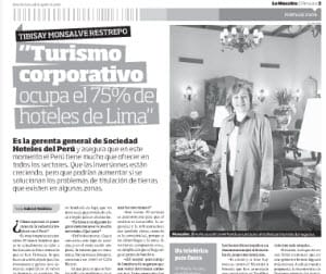 Entrevista a Tibisay Monsalve acerca del aumento del turismo corporativo en Perú Entrevista a Tibisay Monsalve sobre el aumento de turistas de negocios en Perú.