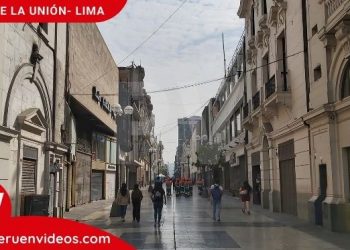 Imagen de la entrada de la cuadra 8 del Jirón de la Unión en Lima