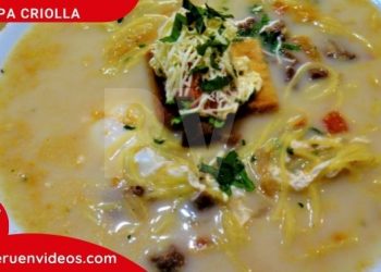 Imagen de un plato con sopa criolla