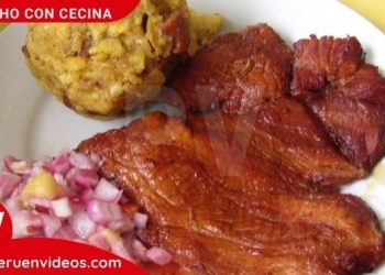 Imagen de un plato con tacacho con cecina de la selva peruana