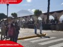 Mirador de Yanahuara visto desde uno de sus ángulos con el volcán Misti detrás, en Arequipa.