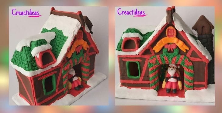 Adornos Navideños en Cerámica al Frío: Casita de Navidad